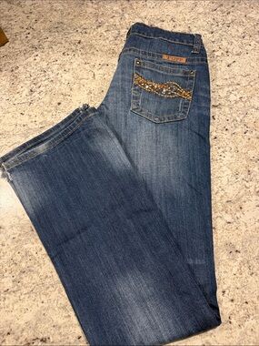 Women’s Blue Embellished Pocket Jeans - cowgirl TUFF